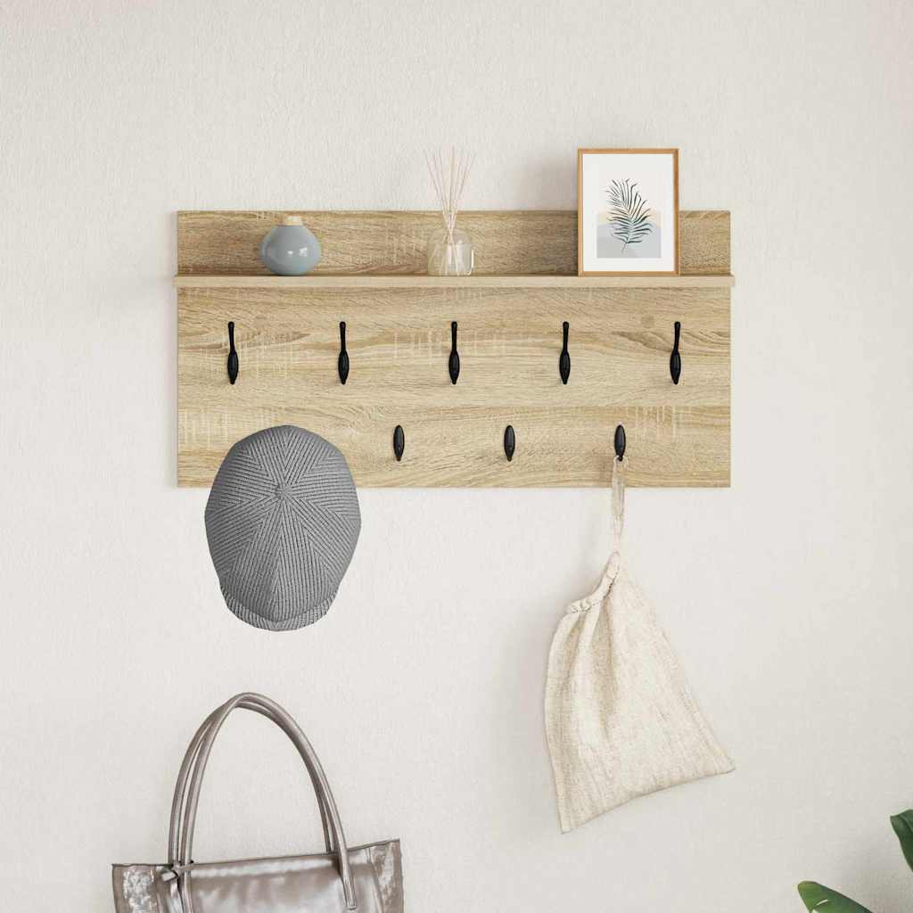 Wall mounted nightstand Sonoma oak 80 x 40 x 12 cm