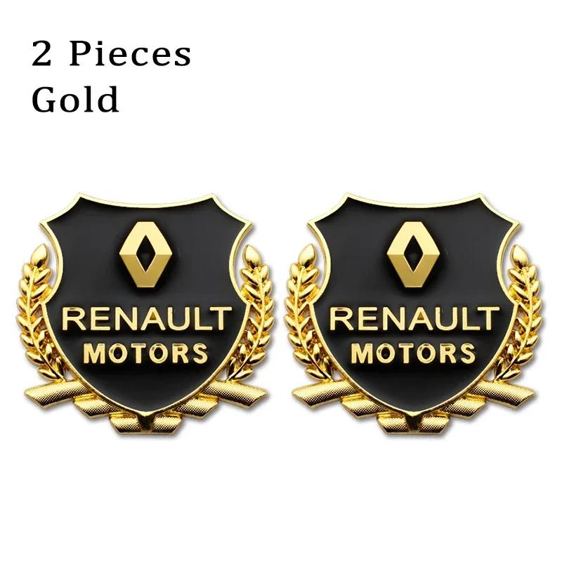 2026 Hot For Renault Hub Caps For Renault Megane 2 Duster Logan Captur Clio Laguna Fluence Kadjar 2Pcs 3D Car Body Trunk Sticker
