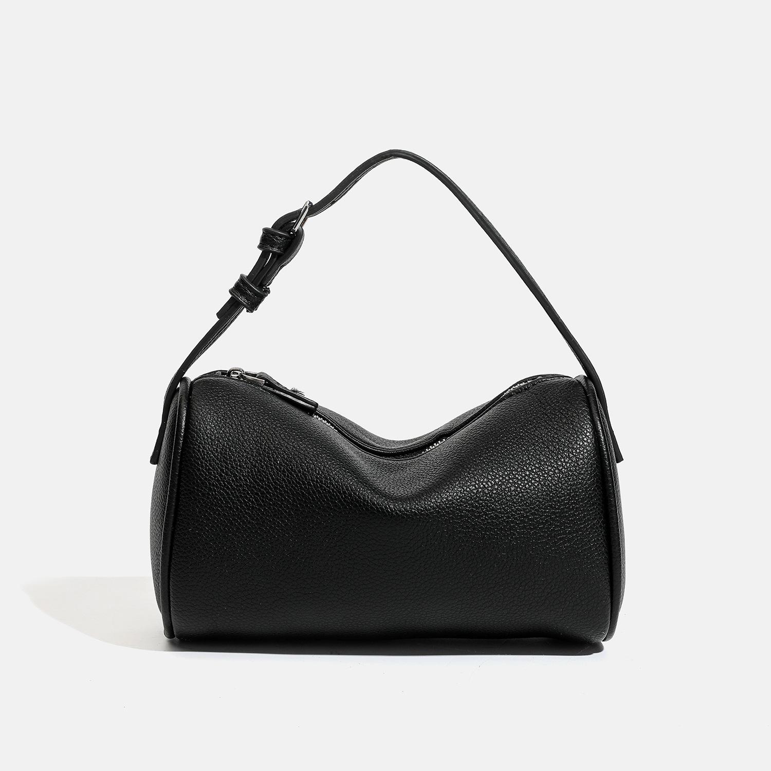 2026 New Niche Design High-Quality Boston Pillow Bag, Simple Shoulder Bag, Crossbody Bag, Underarm Bag, Handbag, Versatile for Commute and Casual чёрный