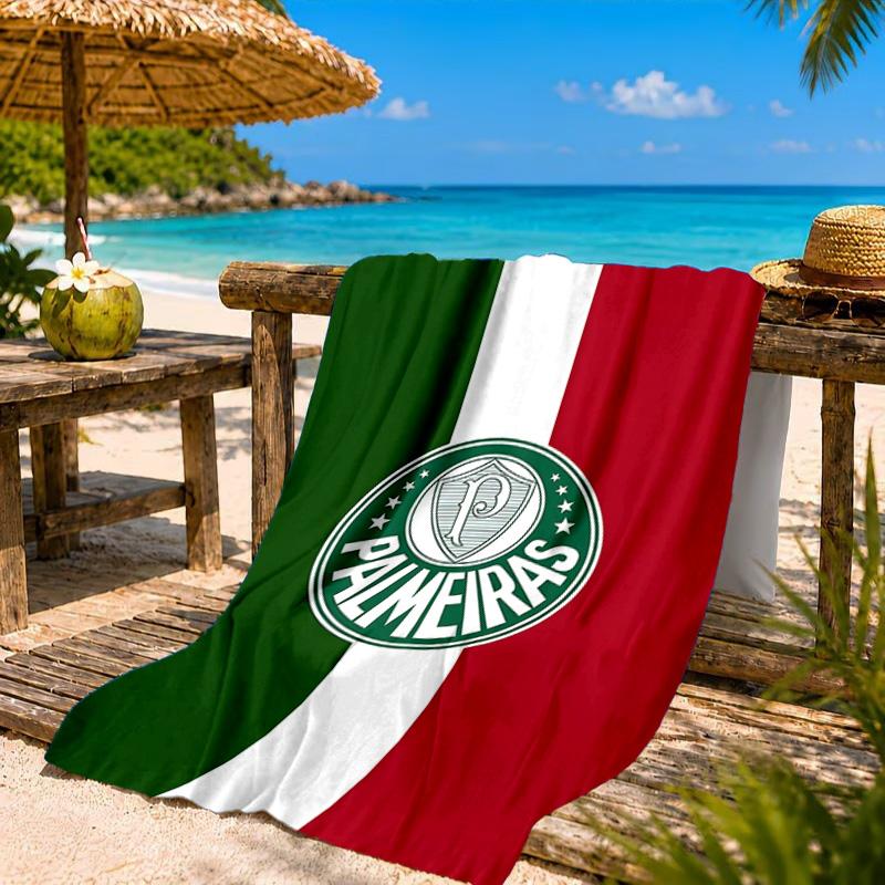 Fc Crest Design Printed Microfiber Beach Towel, Soft And Absorbent, Quick-Dry, Ideal for Summer Travel, Beach Essential, Swimming Pool
