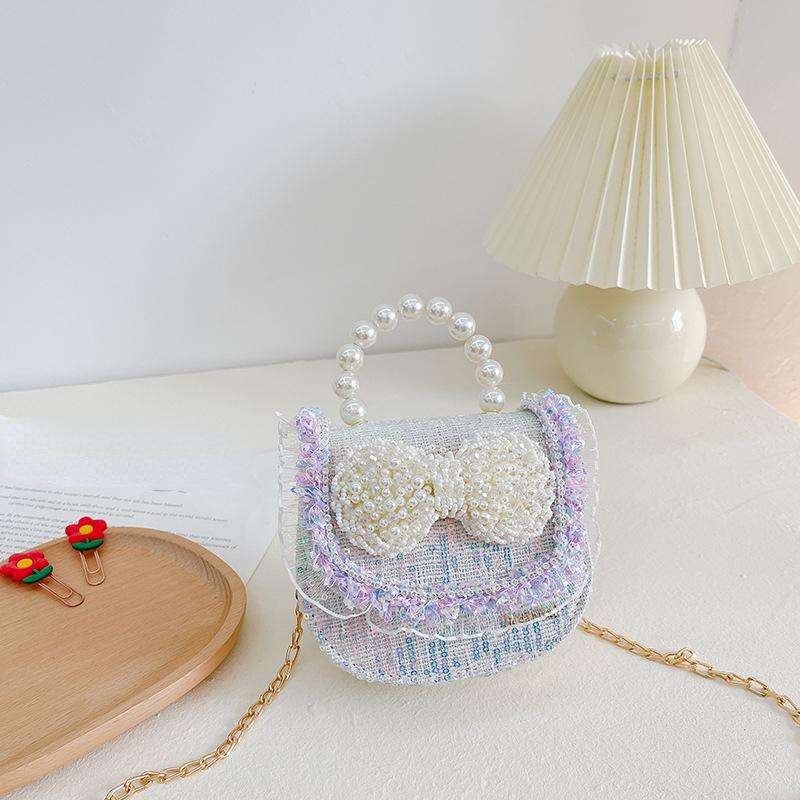 Korean Style Girls Princess Crossbody Bag Cute Kids Bowknot Tote Hand Bags Toddler Purses And Handbags Gift