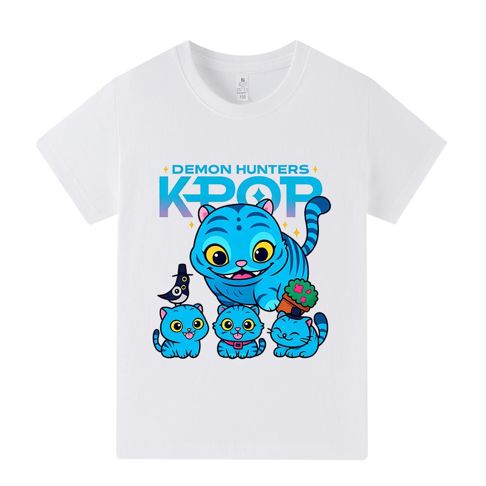 Kpop Demon Slayer Group Kids' Short Sleeve T-Shirt