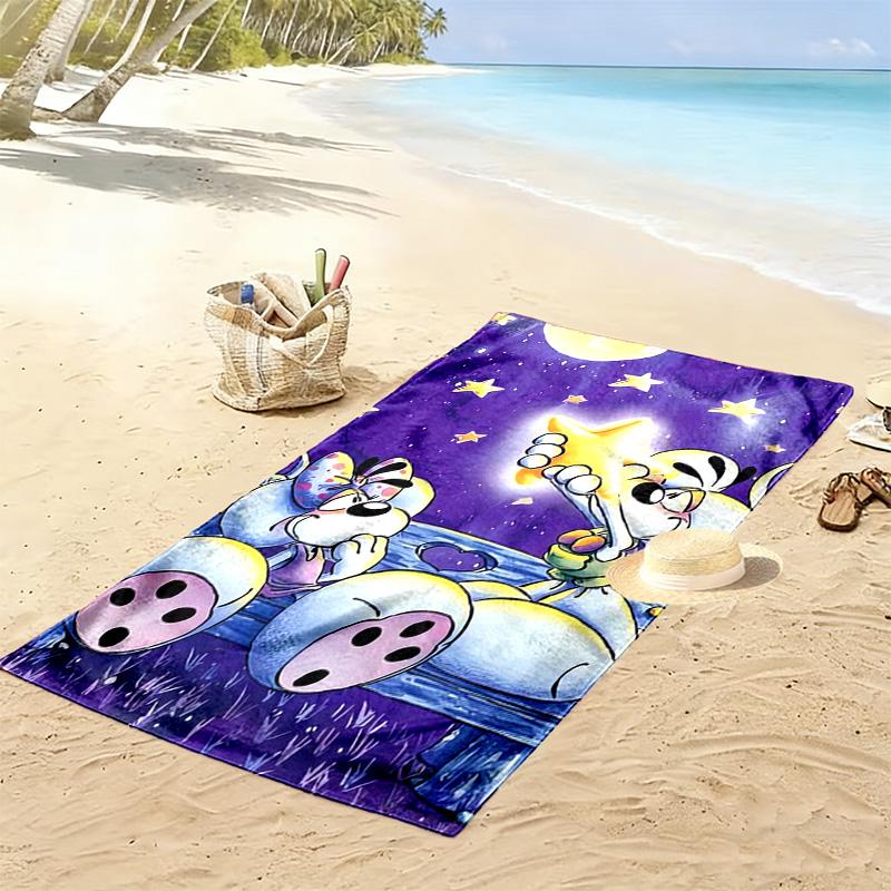 Diddl Cute Print Beach Towel, Large Soft Quick Dry Towel for Beach Camping Swimming