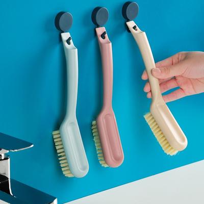 Long Handle Scrubbing Brush Soft Bristle Laundry Clothes Shoes Scrub Brush Portable Plastic Cleaning Brush for Kitchen Bathroom
