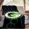 Green Bay Packers Logo Blanket Outdoor Flannel Blanket for Camping, Hiking, Garden Parties, Picnic Essentials,gift for Family and Friends