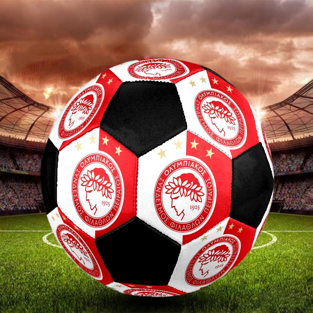 1PC Olympiacos poster size 5 soccer ball PrahaIndoor Soccer Ball Colorful All Ages Machine Stitched PVC Competition Ready Durable High-Bounce