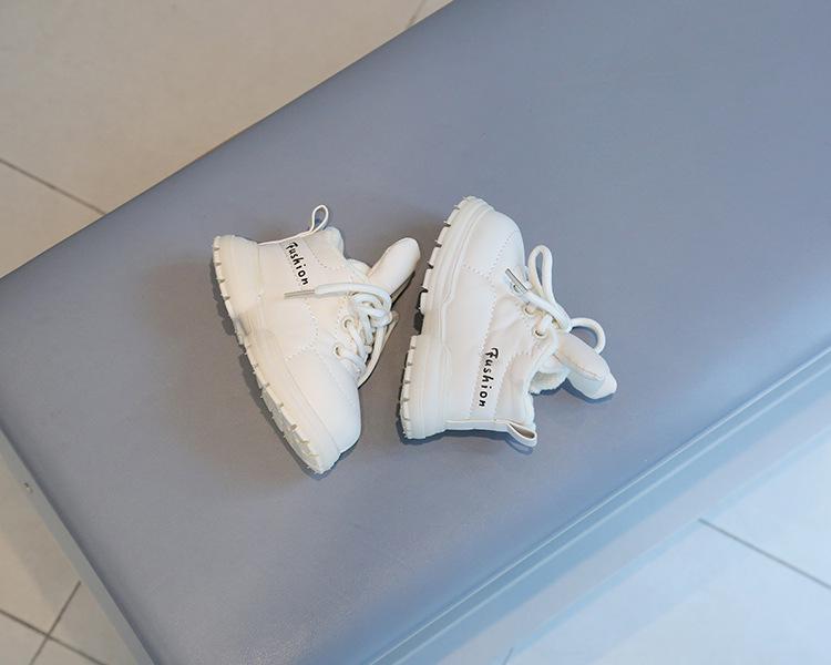 Kids' Winter Fleece-lined High-top Casual Walking Shoes for Boys and Girls