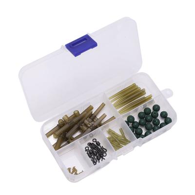 71Pcs/7Set Anti Tangle Sleeves Side Bends Kit Durable Swivels Carp Fishing Accessories Kit