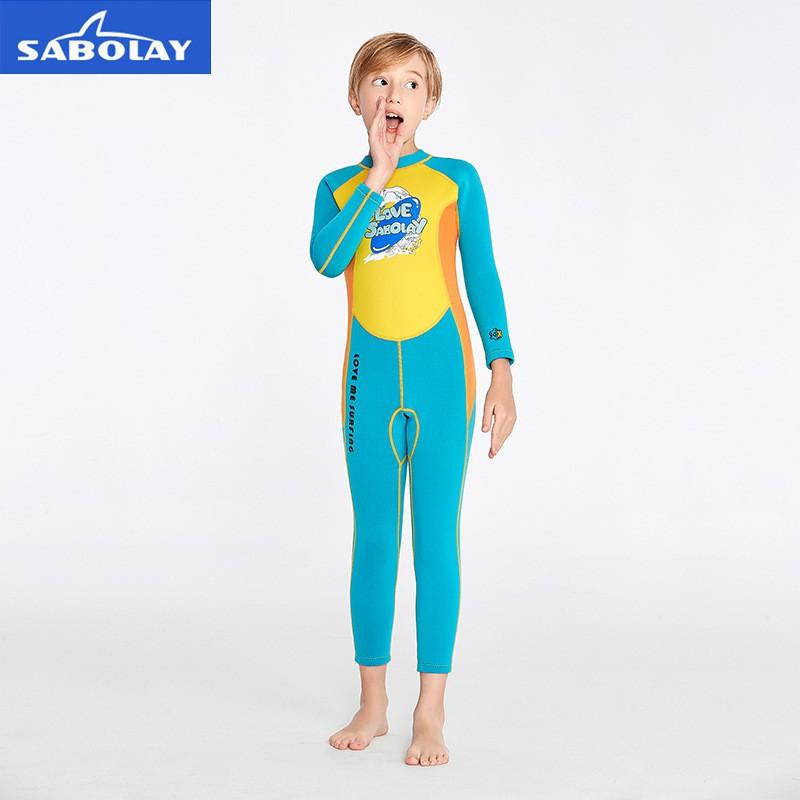 Kids 2mm Neoprene Full Body Wetsuit Swimming Surfing Diving Warm Winter Water Sports Gear
