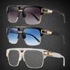 Luxury Stylish Brand Men Sunglasses  Designer Square Metal Sun Glasses Classic Fashion Driving Alpha Shades UV400