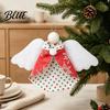 Winter Theme Party Supplies Fabric Angel Hanging Ornament Christmas Tree Decor Polka Dot Classroom Favors Ornament for Window Mantel Home