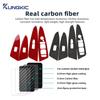 Real Soft Carbon Fiber LHD Car Window Button Lift Panel Sticker For Kia Sportage NQ5   2024 2025  Interior Accessories