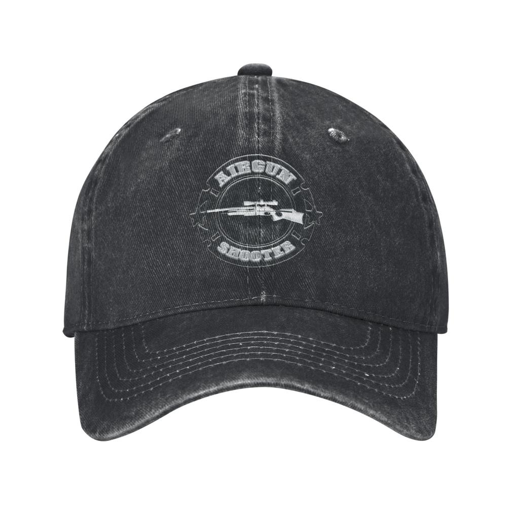 Luchtbuksschutter   Luchtgeweer logo Werkkleding Stijl Baseballpet Makkelijk Schoon te Maken Geschikt Voor Ovale Gezichten Zachte Top Denim Hoed