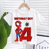 Childrens Spider Man High Quality Summer Childrens Tshirt Made of Breathable Fabric for 19 Birthday Parties