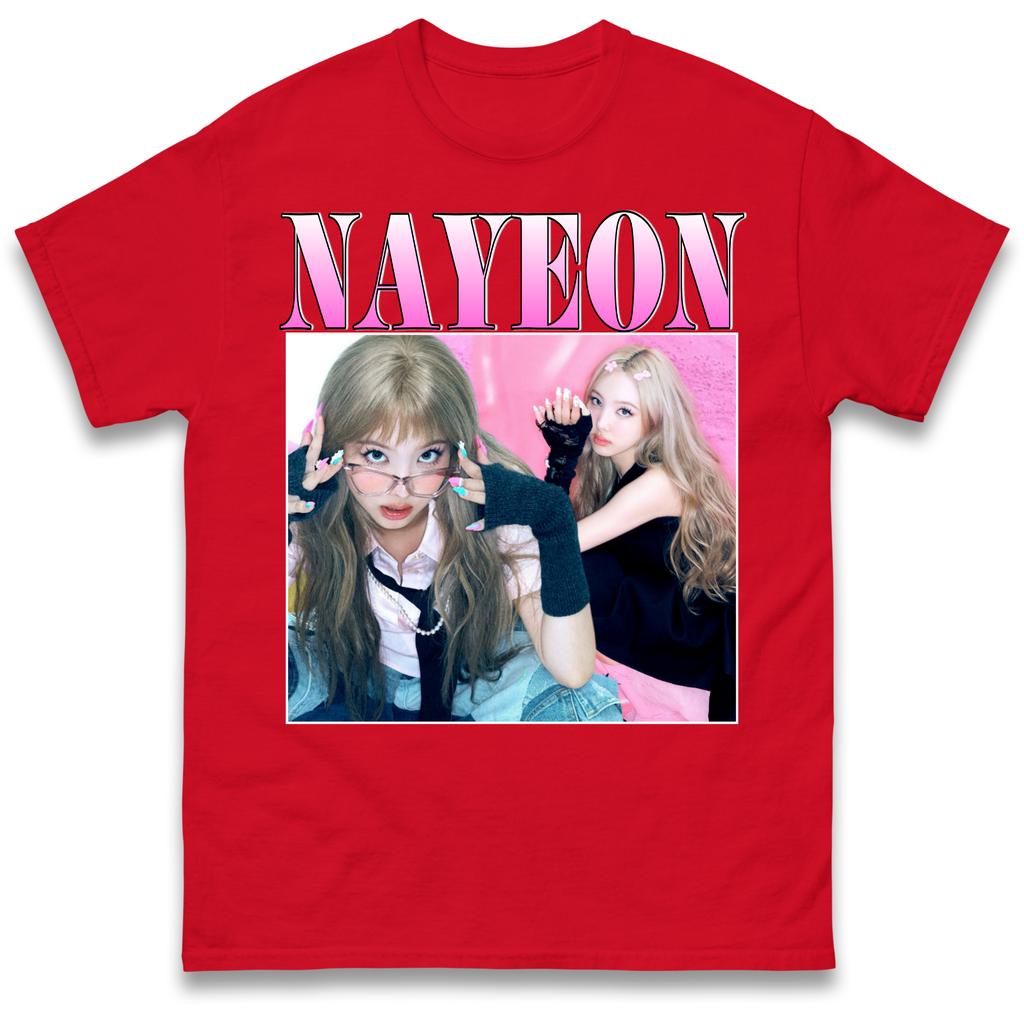Nayeon Idol Collage Graphic Tshirt Unisex Unisex Retro 90s Bootleg Fan Casual Short Sleeve Cotton Tops