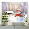 Christmas Cartoon Snowman Snowing Tapestry Living Room Sofa Home Decoration Christmas Gift