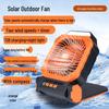 Rechargeable USB Tent Fan with LED Light - Portable, High Power for Camping