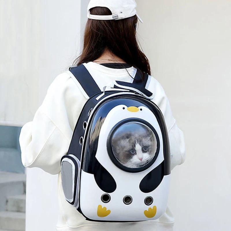 Cartoon Print Cat Backpack Carrier Pet Outdoor Travel Supplies for Cats Kitten Breathable Cat Transport Bags Mochila Para Gato