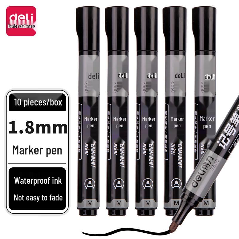 Deli S550 Oil-Based Broad Tip Marker Pen
