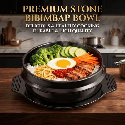 Thickened Korean Stone Pot High Temperature Cooking Soup Pot Mixed Rice Stone Pot Commercial Use