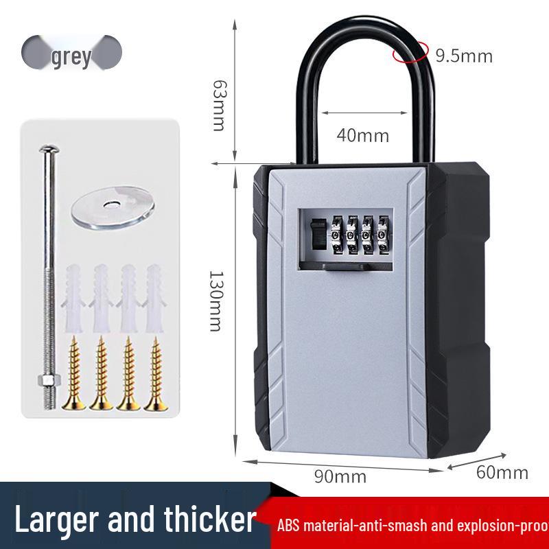 Wall-Mounted Anti-Theft Key Lock Box for Homes and Construction Sites