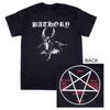 BATHORY cd cvr 1984 CAP DE CAPRĂ Tricou Oficial LRG Nou semn negru sânge foc Tricou Unisex