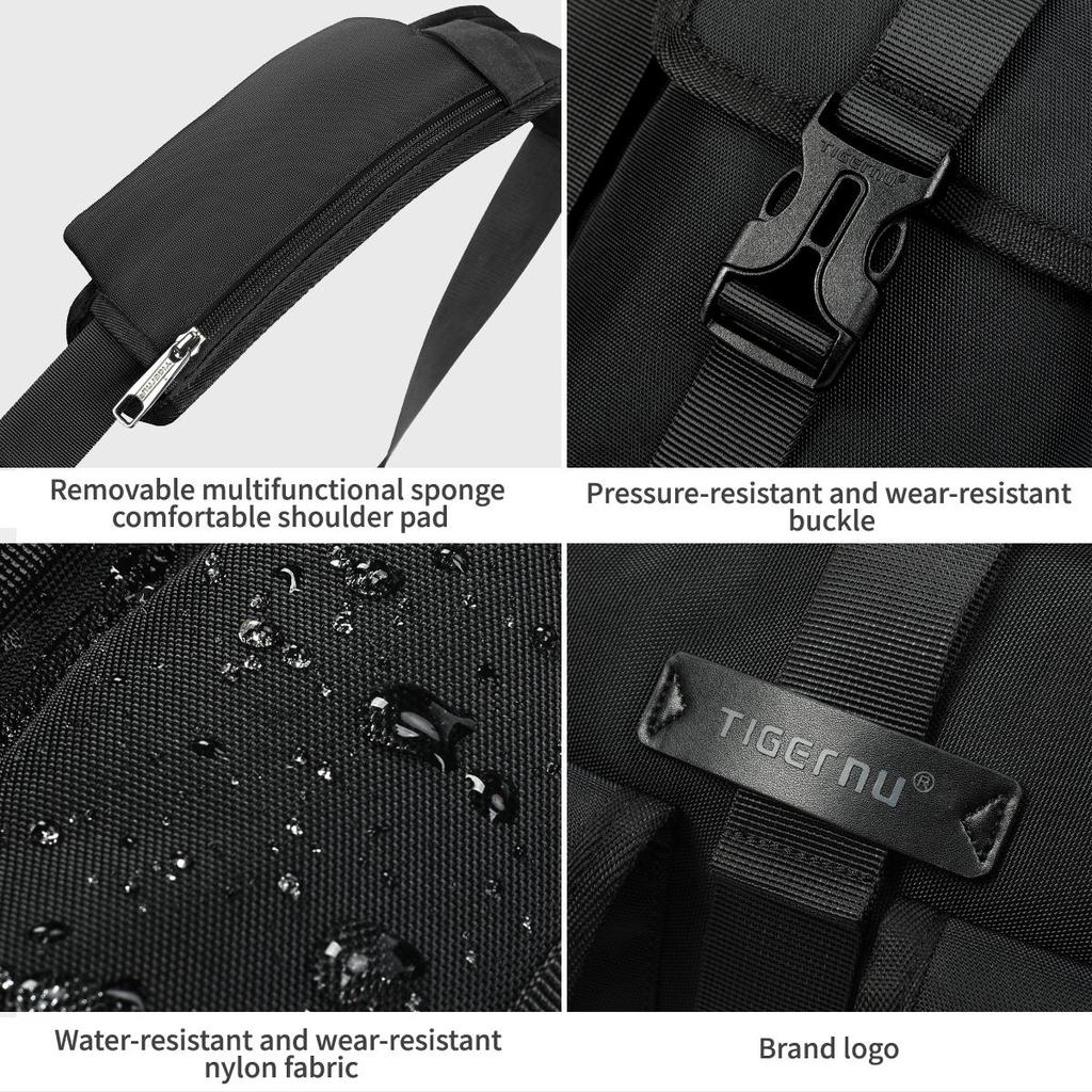 Tigernu Torba na ramię dla mężczyzn, torba biznesowa, torba kurierska, 10-calowe torby na iPada, torby crossbody, torebka, torby podróżne, casualowe