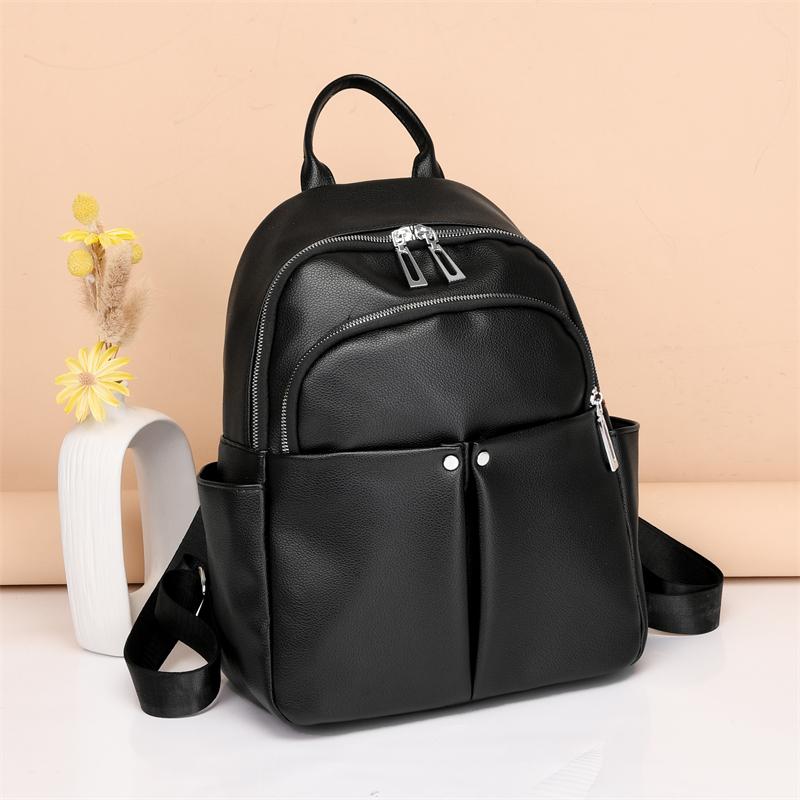 Neuer hochwertiger Damenrucksack Reise Großer Rucksack PU-Leder Handtasche Schultasche für Mädchen Damentasche Weibliche Schulter Rück