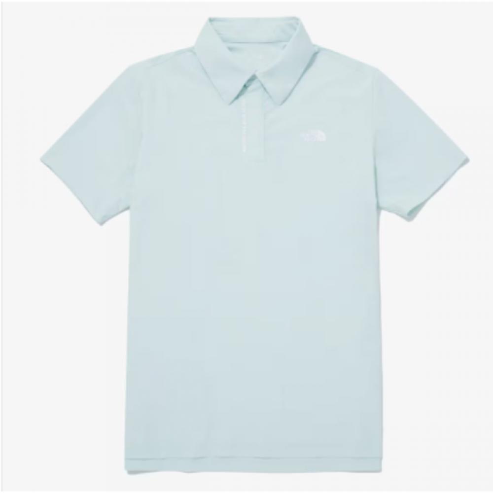 The North Face Men S Ice Green Short Sleeve Polo Nt7pq01