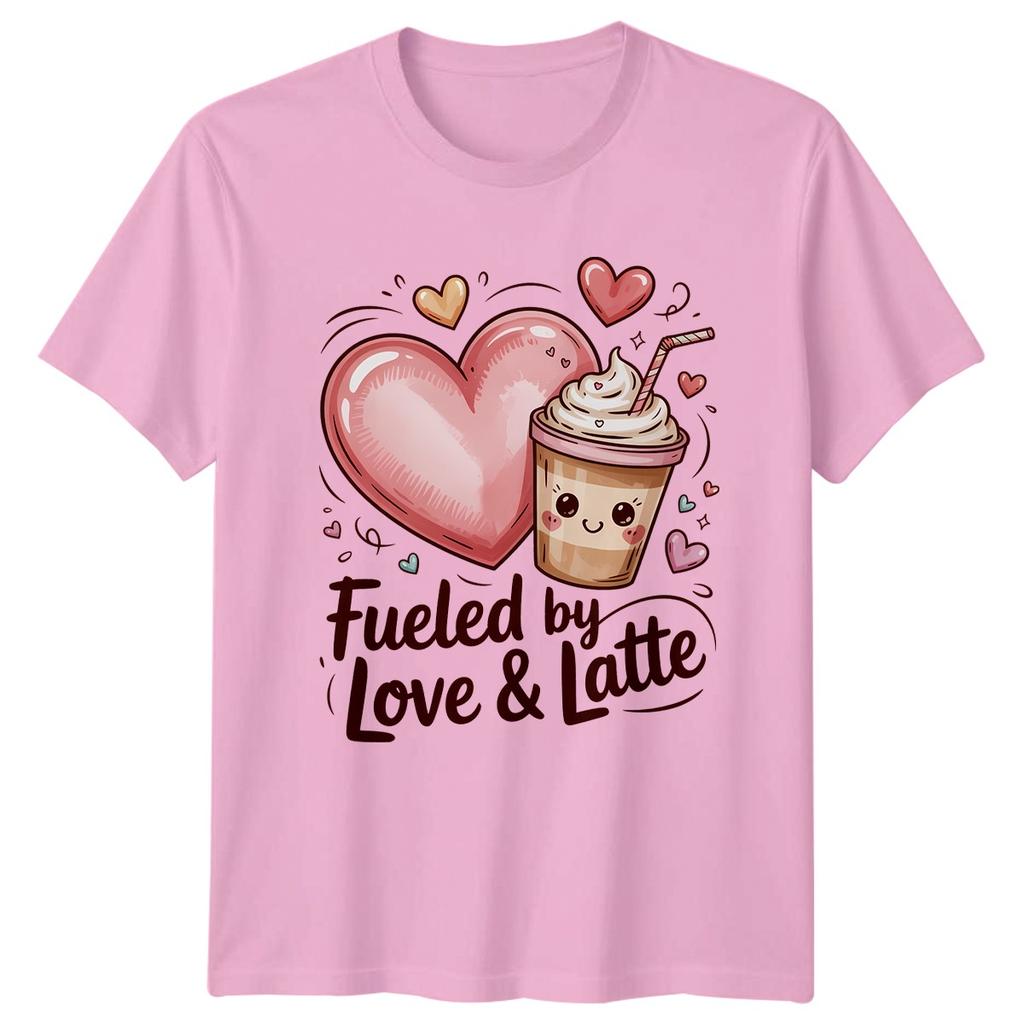 Fueled By Love Latte Unisexs TShirt Latte Lover Coffee