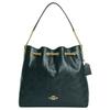 Evelyn 36 Quilted Detail Leather Shoulder Bag Large Women Shoulder Bag Dark-Green CCZ81-IMCEH