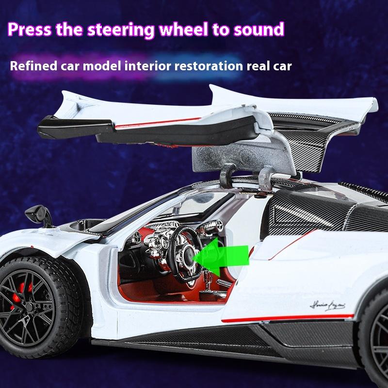 1:24 Scale Pagani Huayra Alloy Car Model with Retro Pull-Back Action, Perfect Kids Gift for Racing Fans & Display Collectibles