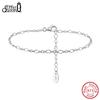 EFFIE QUEEN S925 Sterling Silver 3mm Oval Link Chain Bracelet  Women Dainty Simple O Shape Links Wristband Bangle Jewelry SB222