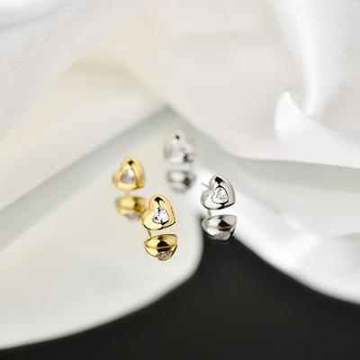 Pendientes de Amor Estilo Suave Pendientes de Alta Gama para el Temperamento de Mujer Diseño Nicho Lujo Ligero Versátil Nuevo