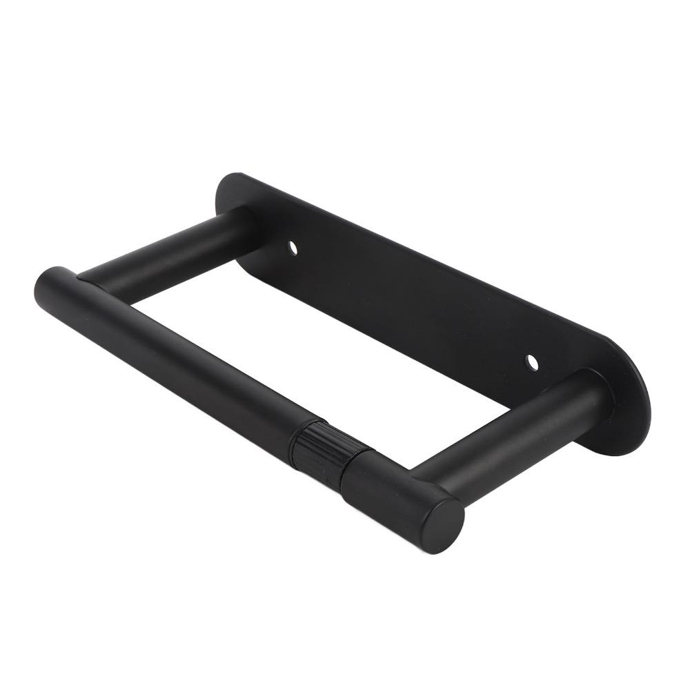 7.8*8.1cm Wall Mount Tissue Holder Black Paper Towel Holder Toilet Tissue Roll Holder Kitchen Use