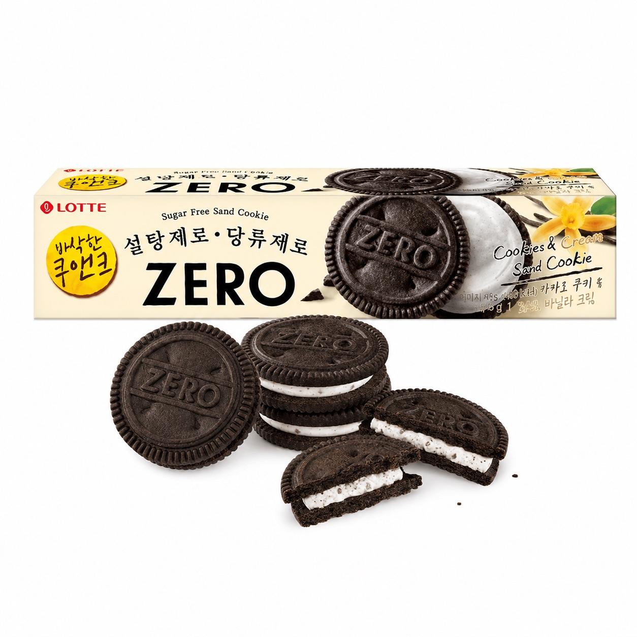 Печенье Lotte ZERO с кремовой начинкой и какао 96 г Cream‑Filled Biscuits