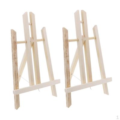2 Set 30cm Artists Kid Foldable Wooden Tabletop Easel Display Canvas Picture