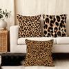 Leopard Print Fashion Cushion Cover Plush Fabric Soft DoubleSided Printed Sofa Warm Winter Home Child Gift Pillow Case