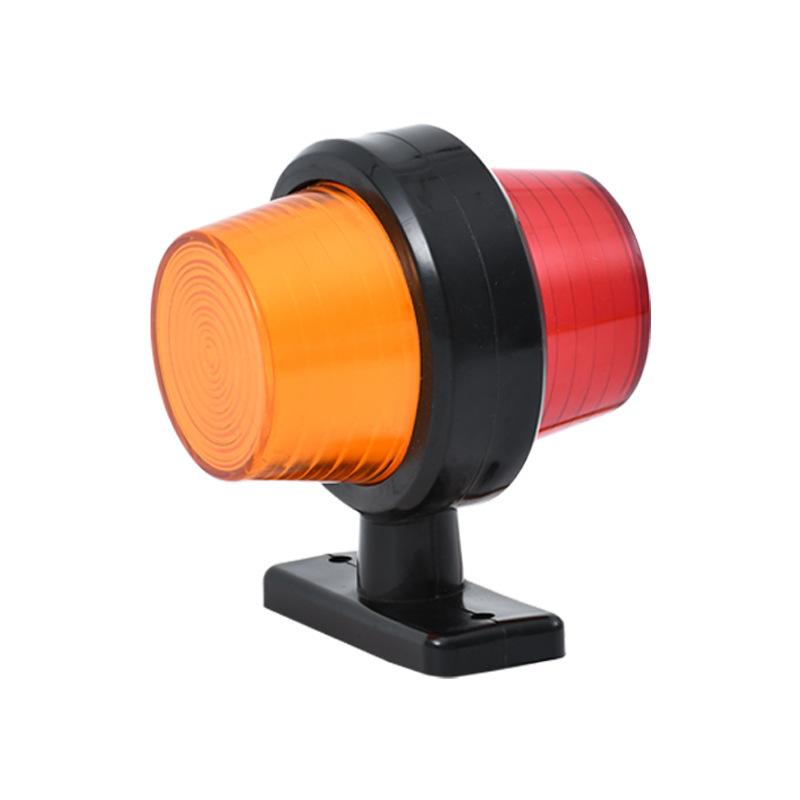 

Светодиодный боковой габаритный огонь для тяжелых грузовиков, двусторонний, янтарно-красный, водонепроницаемая лампа для прицепа, автодома, каравана, дорожная безопасность