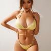 Women S Sexy Crystal Diamond Strappy Split Bikini Beach Swimsuit