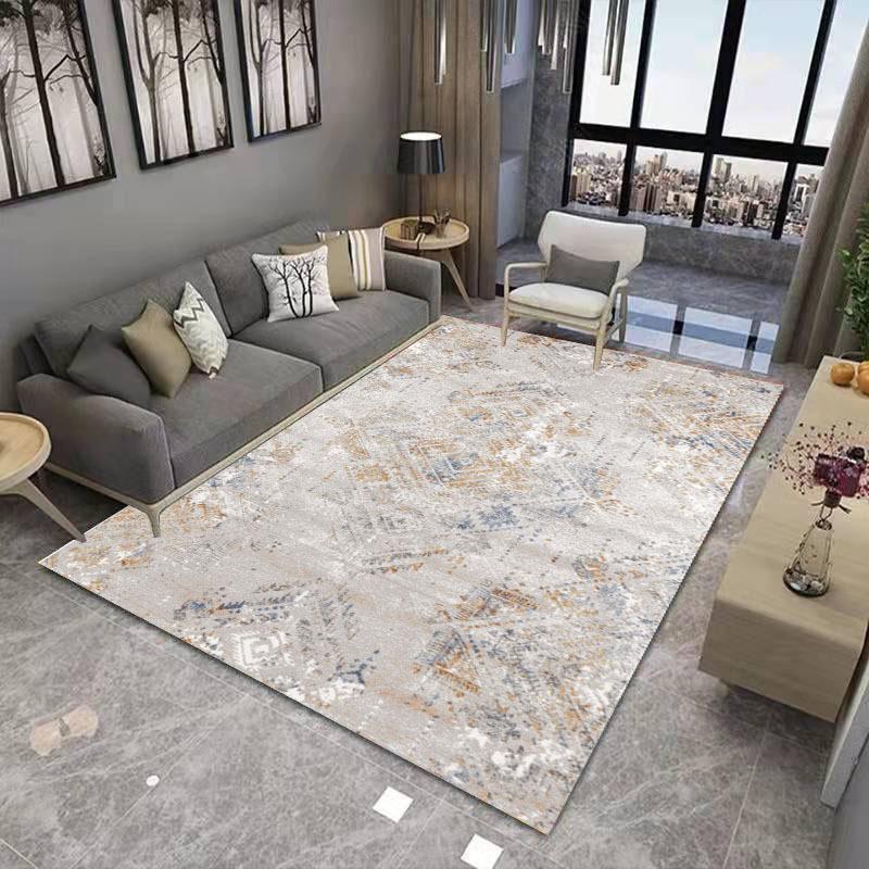 Chinese Ink Painting Living Room Decoration Carpet Abstract Art Geometric Bedroom Large Area Carpet