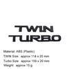 3D Premium ABS Twin Turbo Letter Sticker Tail Bumper Badge Auto Rear Trunk Emblem Accessories Exterior Decoration