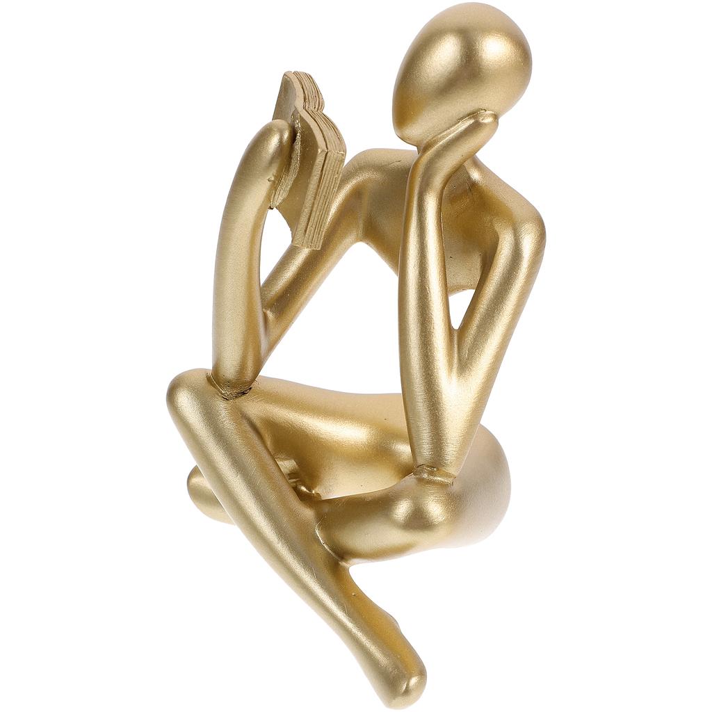 Statue Ornaments Home Decor Decoration Abstract Figure Living Room Resin Table Figurines Woman Book