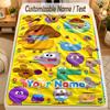 Flannel BlanketHey Duggee Custom Name Text Personalized Soft Warm Throw Blanket Home Decor Gift