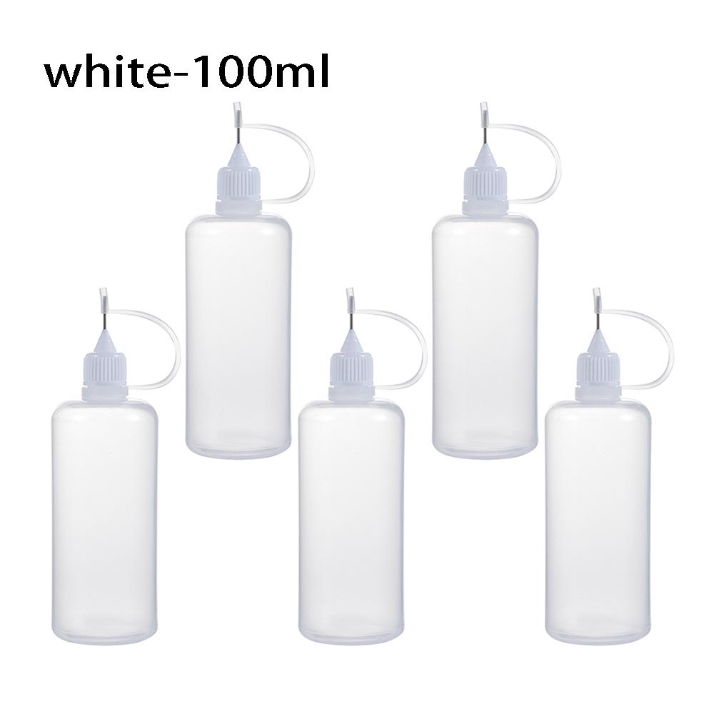 5pcs/set 5/10/20/30/50/100ML Needle Tip Glue Applicator Bottle for Paper Quilling DIY Scrapbooking Paper Craft Tool