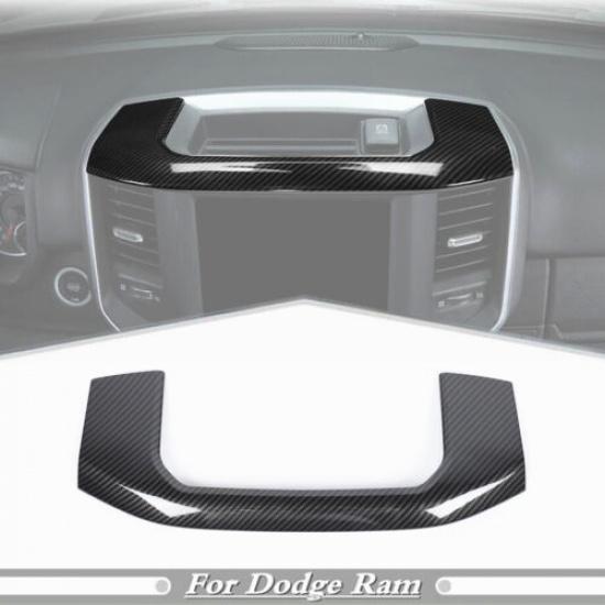 For -2024 Dodge RAM 1500 Carbon Fiber Center Console Storage Box Cover Trim