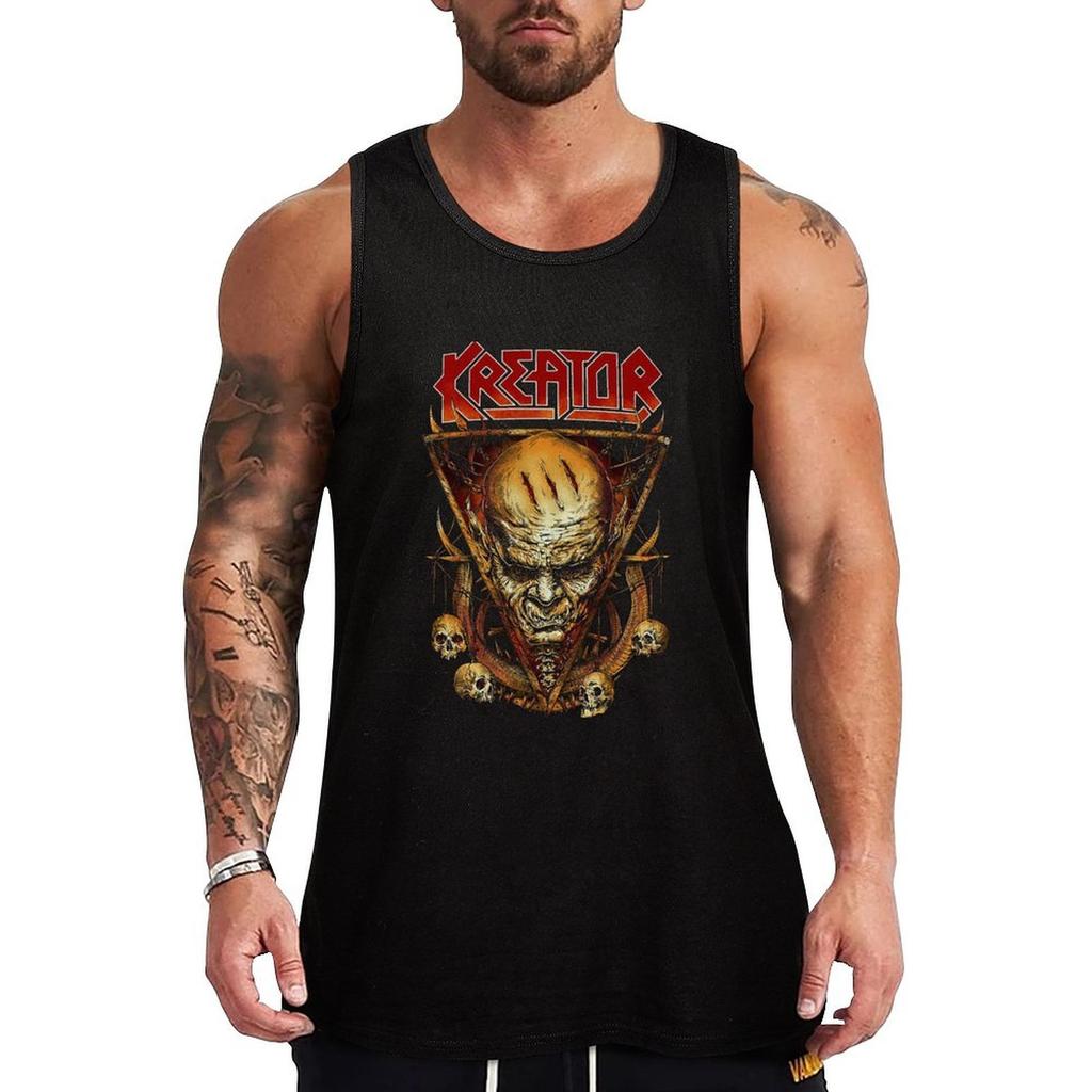 Kreator Band Logo Tank Top Tshirt Unisex Sports Clothing Basketball