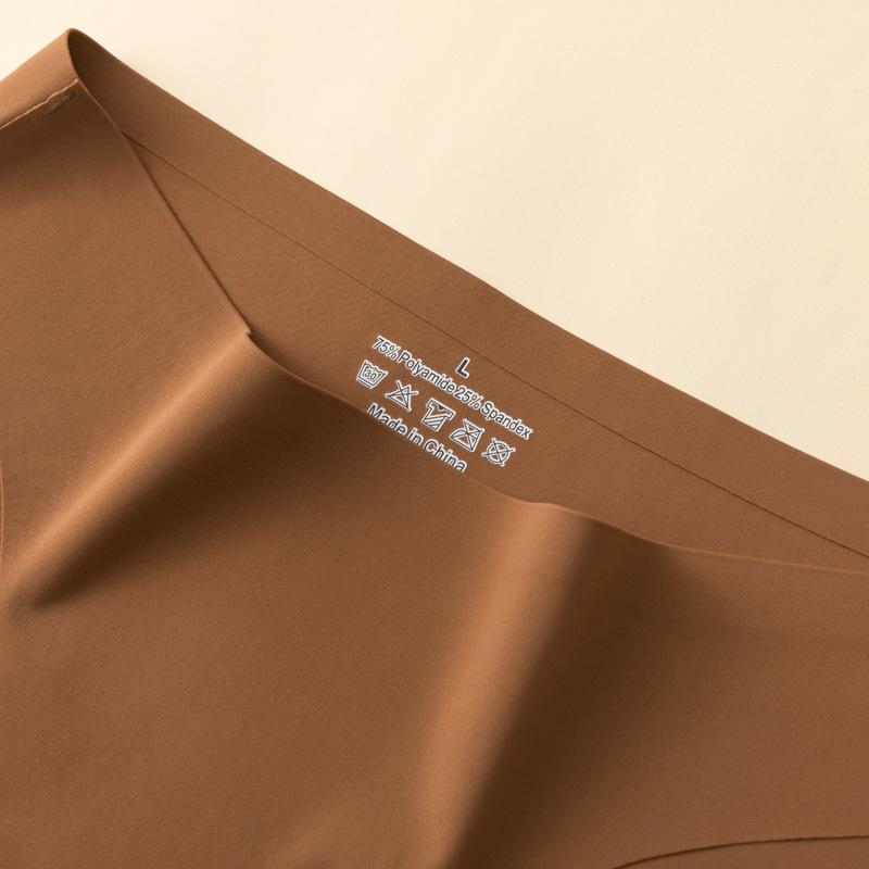 Plus Size Women's Sexy Quick-Dry Ice Silk Seamless Low-Waist Sports Panties