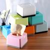 Square Napkin Holder Solid Color Tissue Case New Tissue Box  Home Use