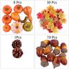 50pcs Artificial Pumpkin Maple Leaf Fall Decoration